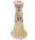 Vintage Art Deco Beige Kjole Fra 1920-Tallet