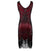 Vintage 20-Talls Gatsby-Kjole Burgundy