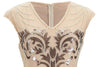 Vintage 20-Talls Retro Kjole Beige