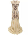Vintage 20-Talls Retro Kjole Beige