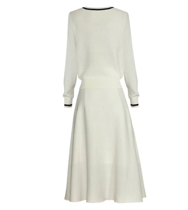 Vintage 40s Art White Dress
