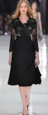 Vintage 40-Talls Designerkjole Svart