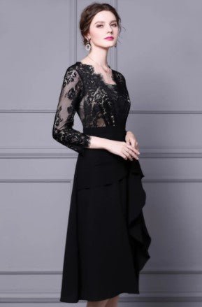 Vintage 40-Talls Designerkjole Svart