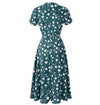 Vintage 40-Talls Grønn Blomsterkjole