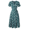 Vintage 40-Talls Grønn Blomsterkjole