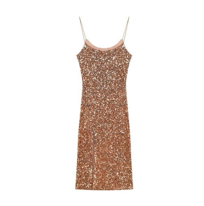 Vintage 40-Talls Bodycon Kjole Khaki