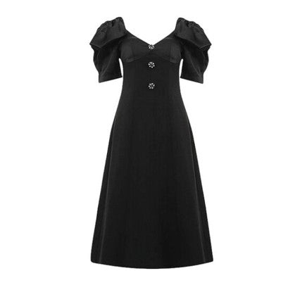 Vintage 40-Talls Svart Kjole