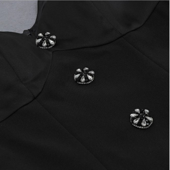 Vintage 40-Talls Svart Kjole