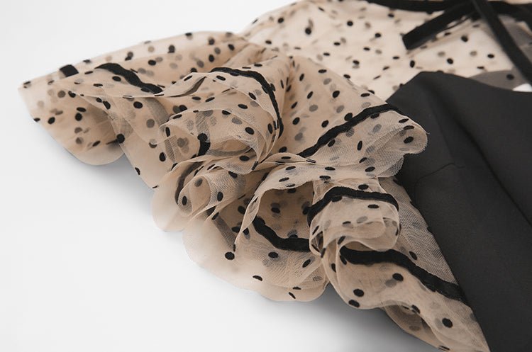 Vintage 40-Talls Svart Høy Midjekjole