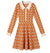 Vintage 40s Old School Oransje Kjole