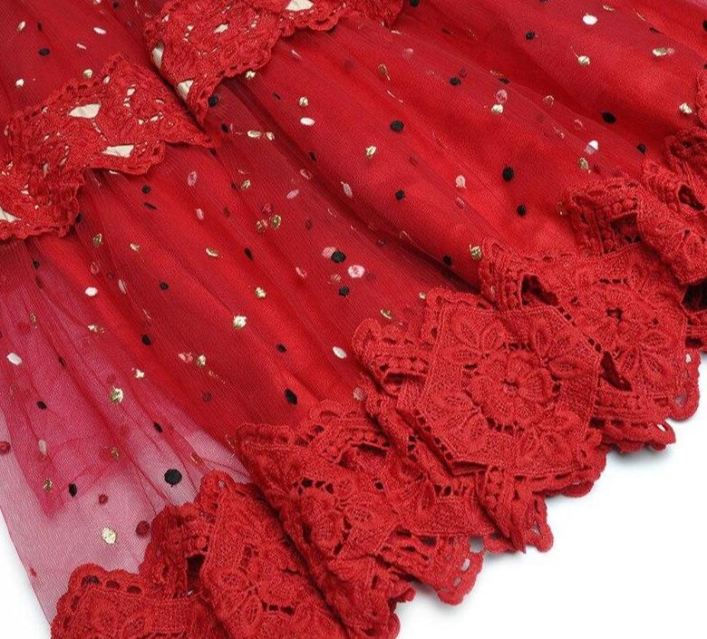 Vintage 40-Talls Rød Aftenkjole