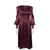 Vintage 40-Talls Burgundy Satengkjole