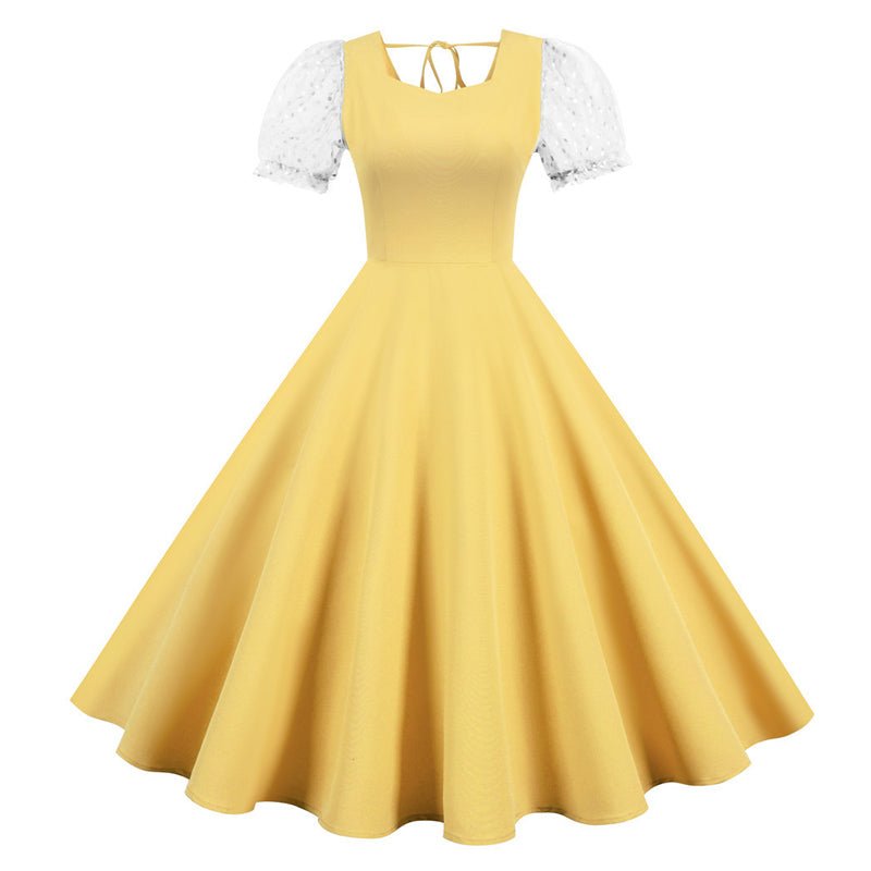 Vintage 50-Talls Gul Kjole