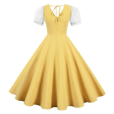 Vintage 50-Talls Gul Kjole