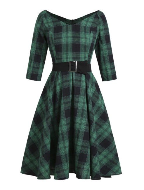 Vintage 50-Talls Tartan-Kjole