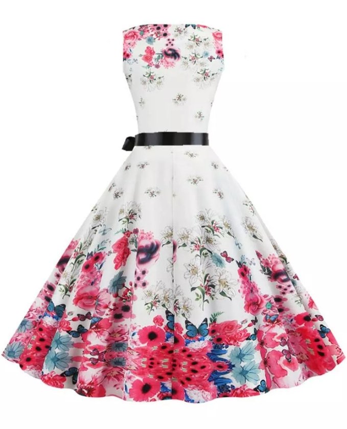 Vintage 50-Talls Volumkjole