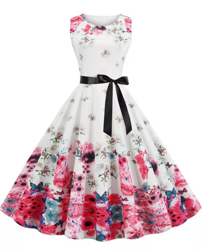 Vintage 50-Talls Volumkjole