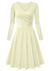 Vintage 60s Plus Size Beige Kjole