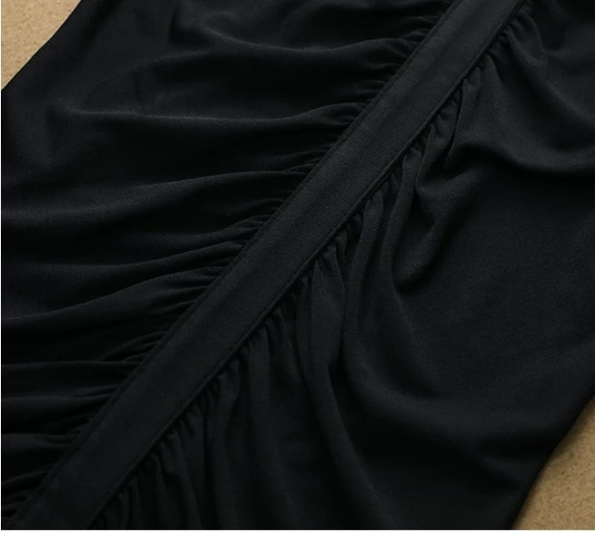 Vintage Høst Vinter Svart Kjole