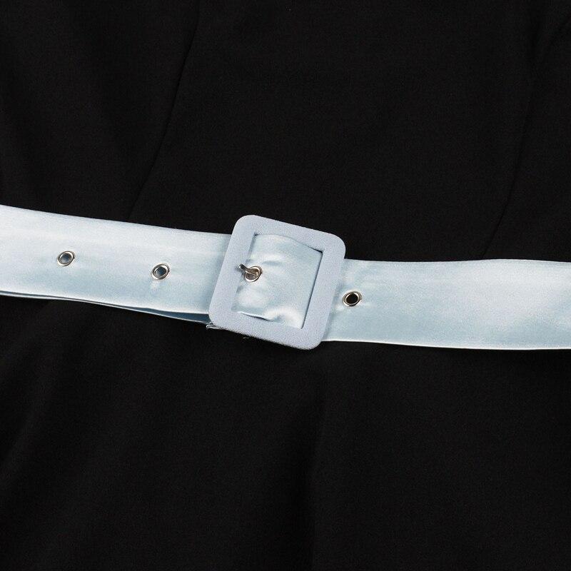 Svart Vintage Høstkjole