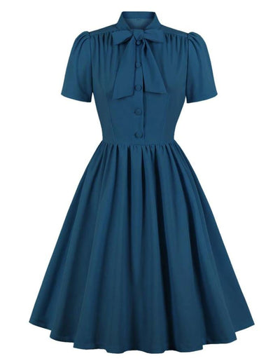 Preppy Vintage Kjole Blå