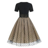 Preppy Vintage Kjole Svart