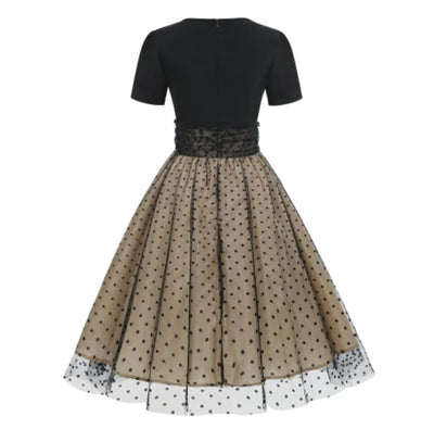 Preppy Vintage Kjole Svart
