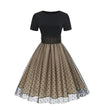 Preppy Vintage Kjole Svart