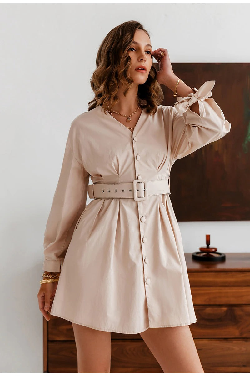 Beige Vintage Kjole