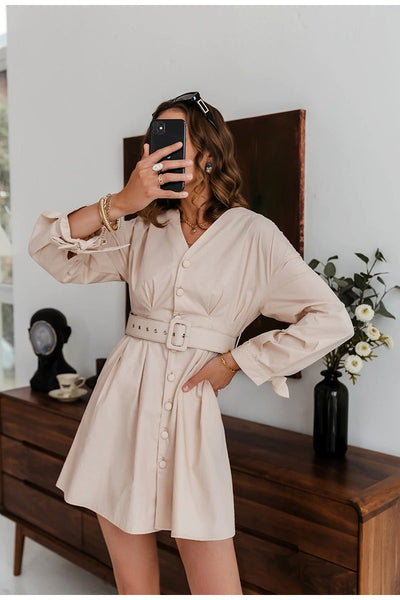 Beige Vintage Kjole