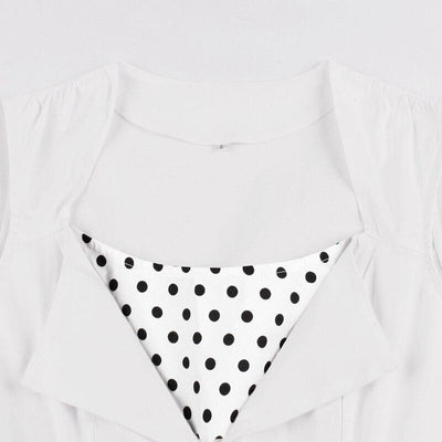 Vintage Hvit Rockabilly Kjole