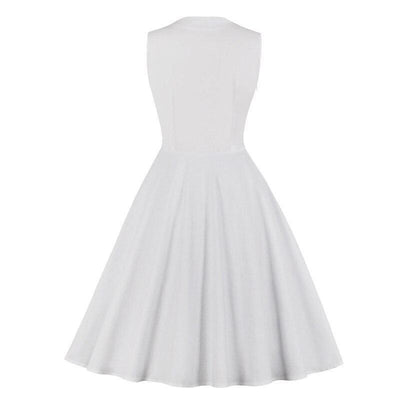 Vintage Hvit Rockabilly Kjole