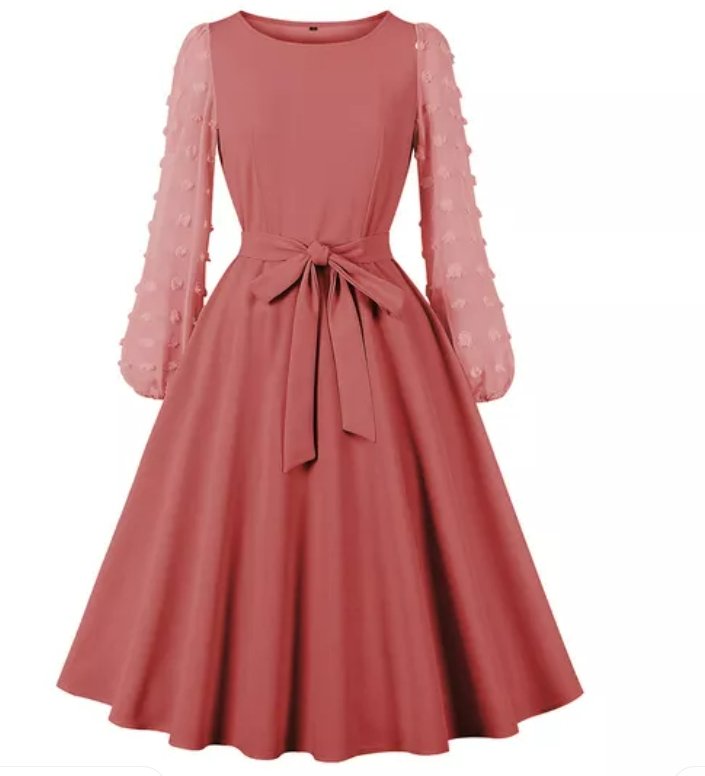 Vintage Bohemsk Rosa Kjole