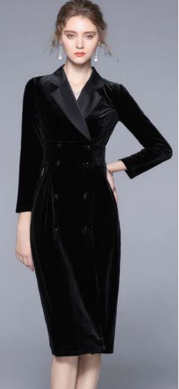 Vintage Kjole Av God Kvalitet, Svart