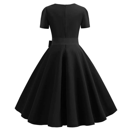 Vintage Boogie Woogie Kjole Svart