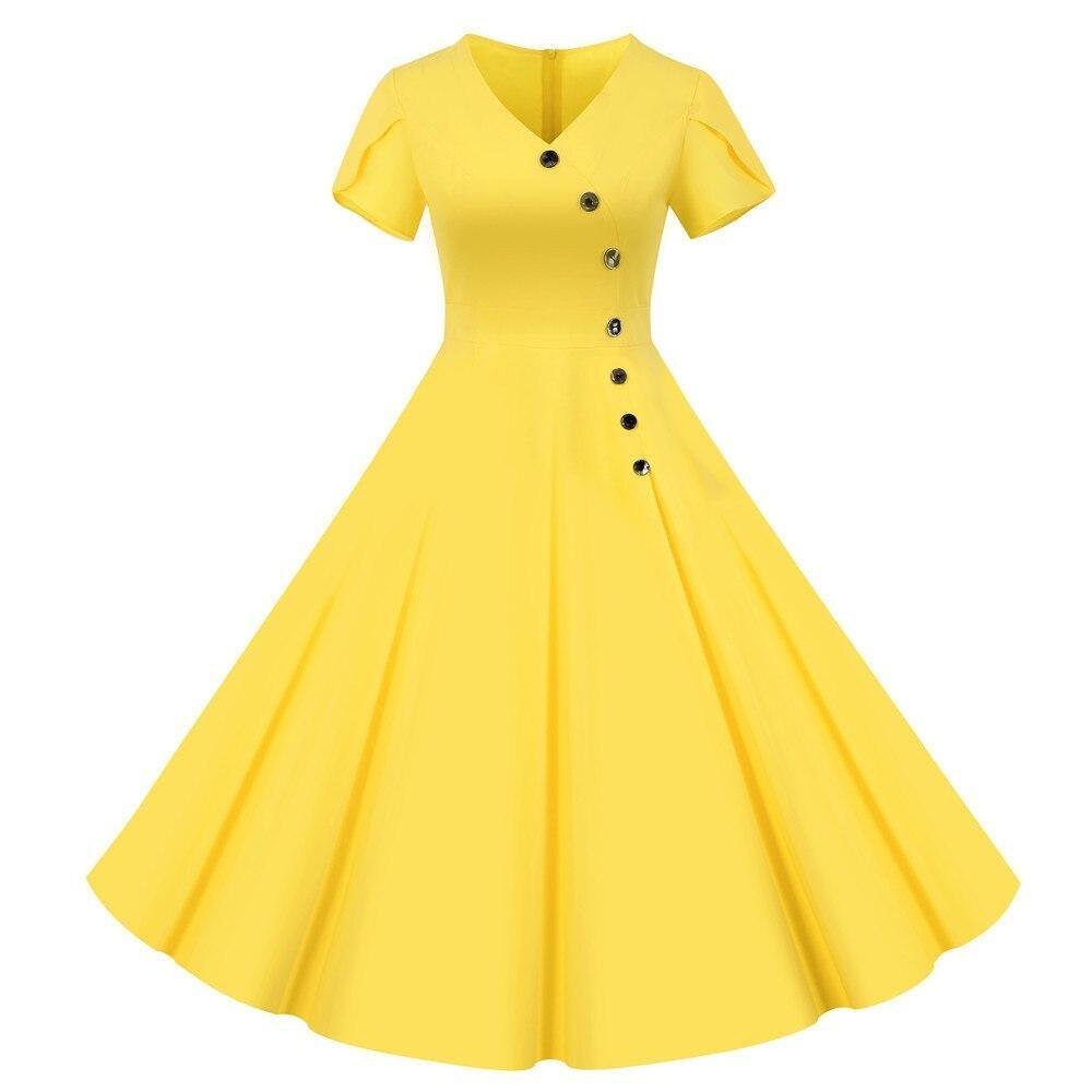 Vintage Kjoleknapper Gul