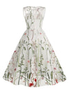 Vintage Burgunder Broderikjole