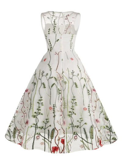 Vintage Burgunder Broderikjole