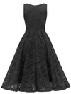 Vintage Svart Broderikjole