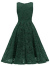 Vintage Grønn Broderikjole