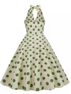 Vintage Elegant Retro Polka Dot Kjole