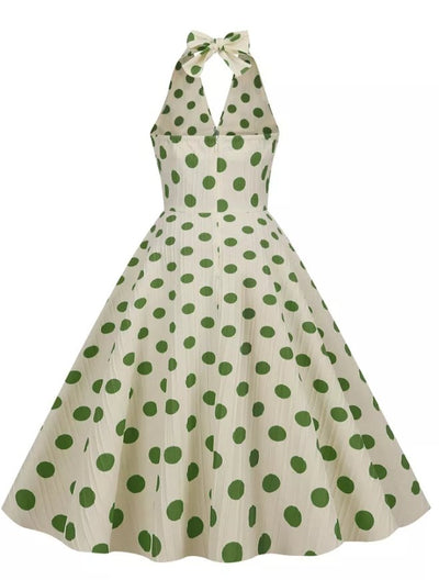 Vintage Elegant Retro Polka Dot Kjole