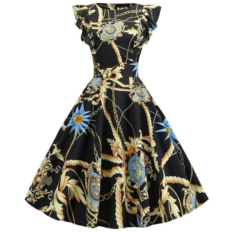 Vintage Elegant Retro Prangende Kjole