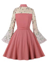 Rosa Peter Pan Krage Vintage Kjole