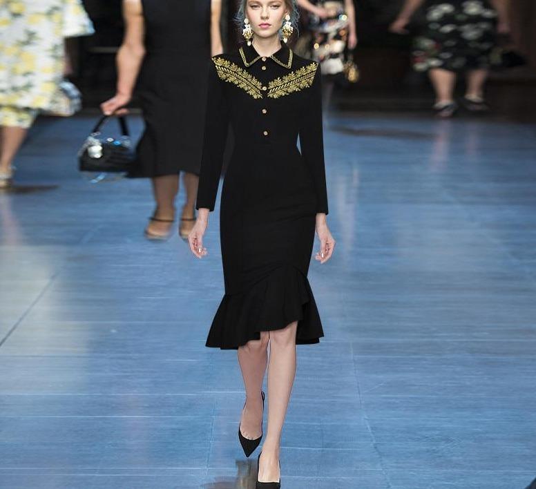 Vintage 40-Talls Couture-Kjole