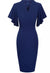 Vintage Pencil Chic Navy Kjole