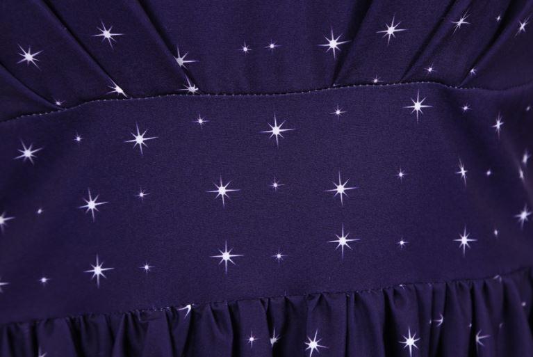 Vintage Marineblå Julekjole