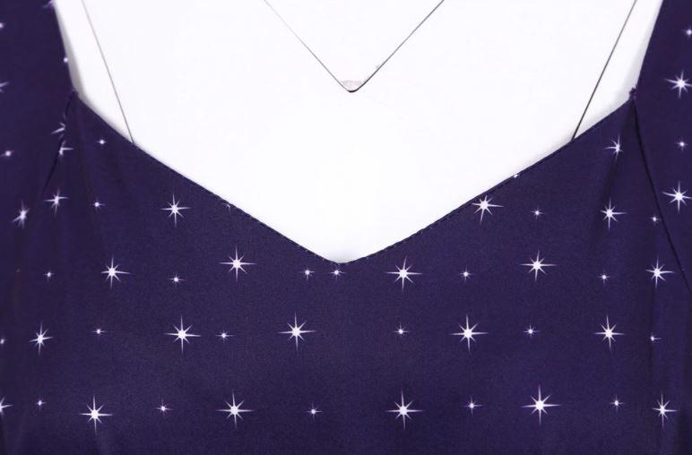 Vintage Marineblå Julekjole