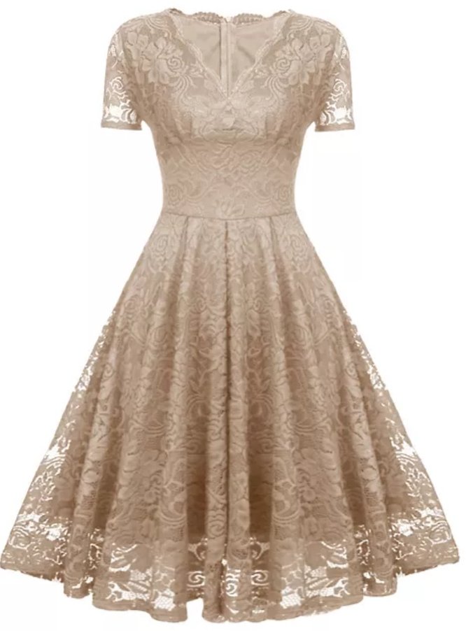 Vintage Beige Stuepikekjole