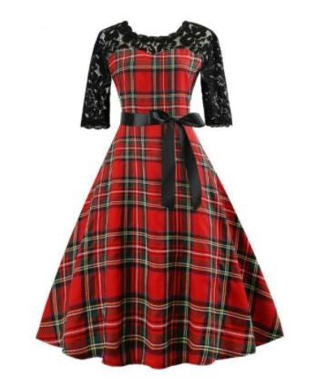 Vintage Kjole Med Blonder